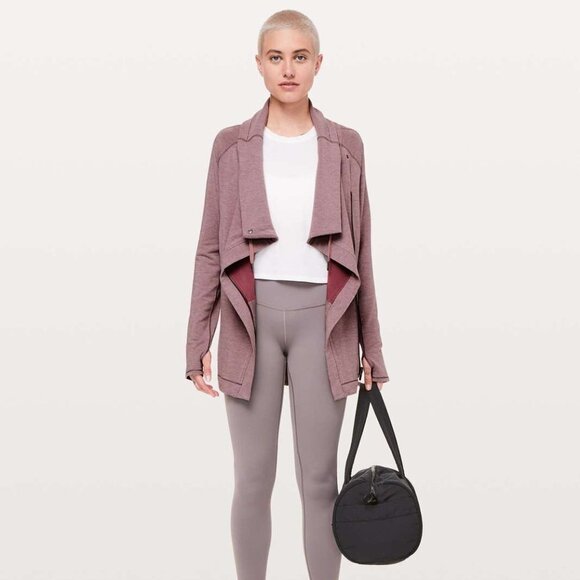 Lululemon Coast Easy Wrap Heathered Misty Merlot Size 4 - Picture 14 of 16